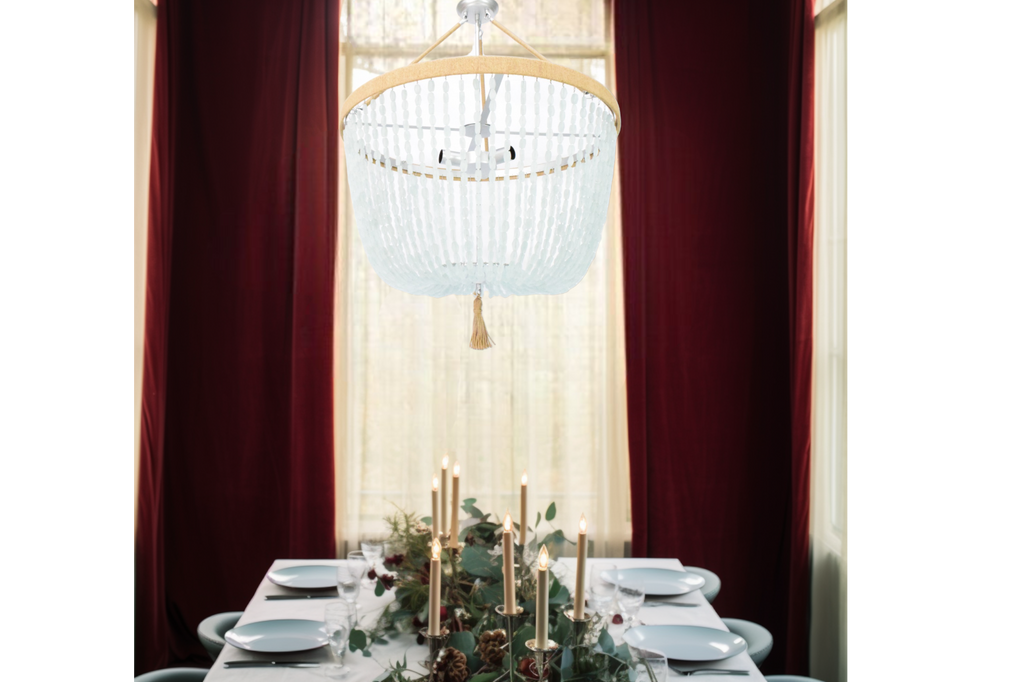 The New Neutral: Incorporating Sea-Glass Chandeliers into Your Festive Fall and Holiday Decor