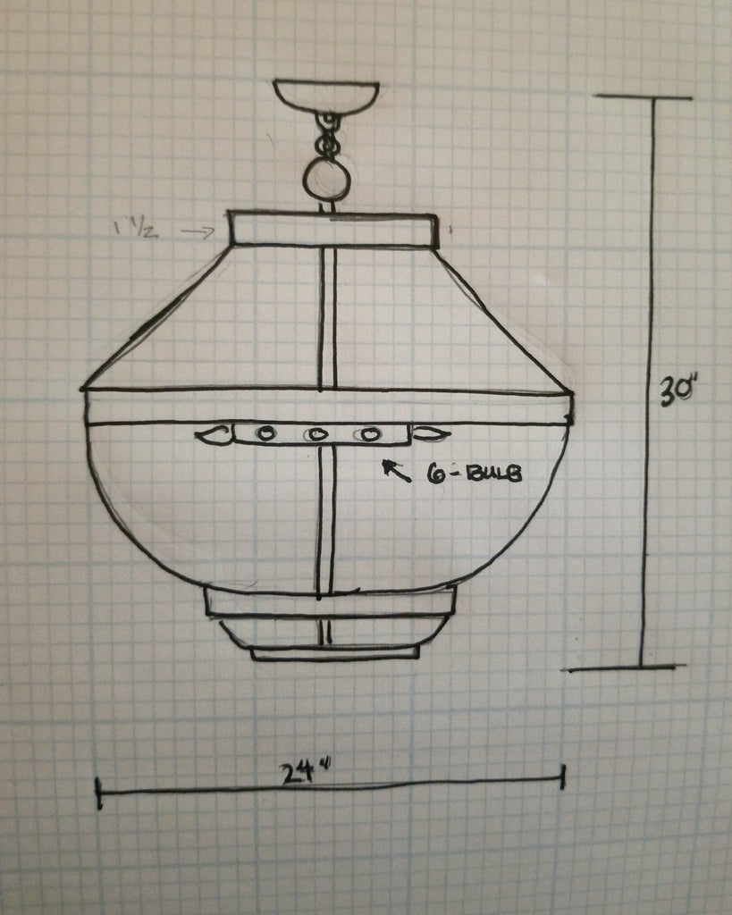 Custom Zar Sea Glass chandelier - Au Courant Interiors