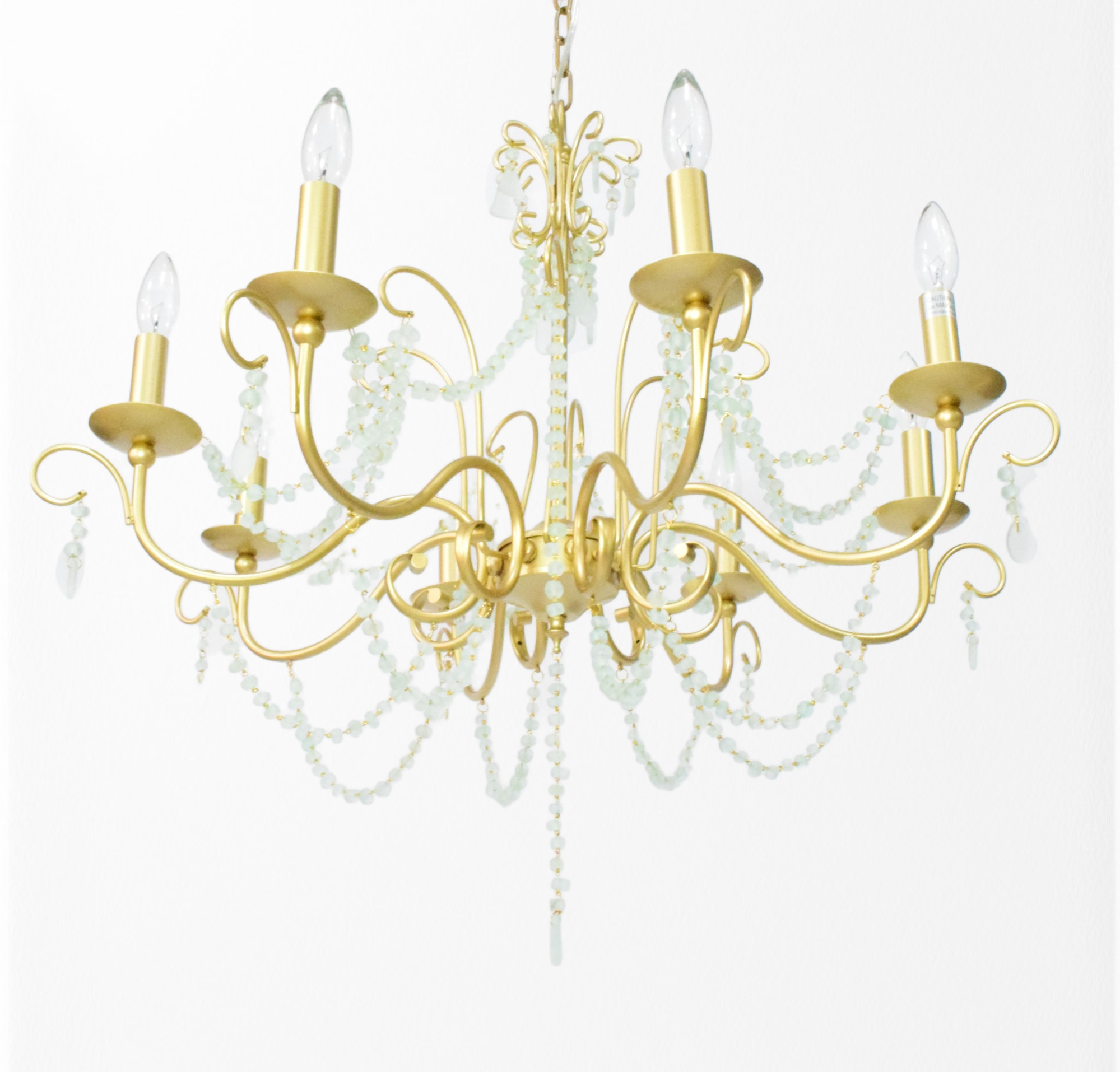 Corina Sea Glass Gold Chandelier Au Courant Interiors