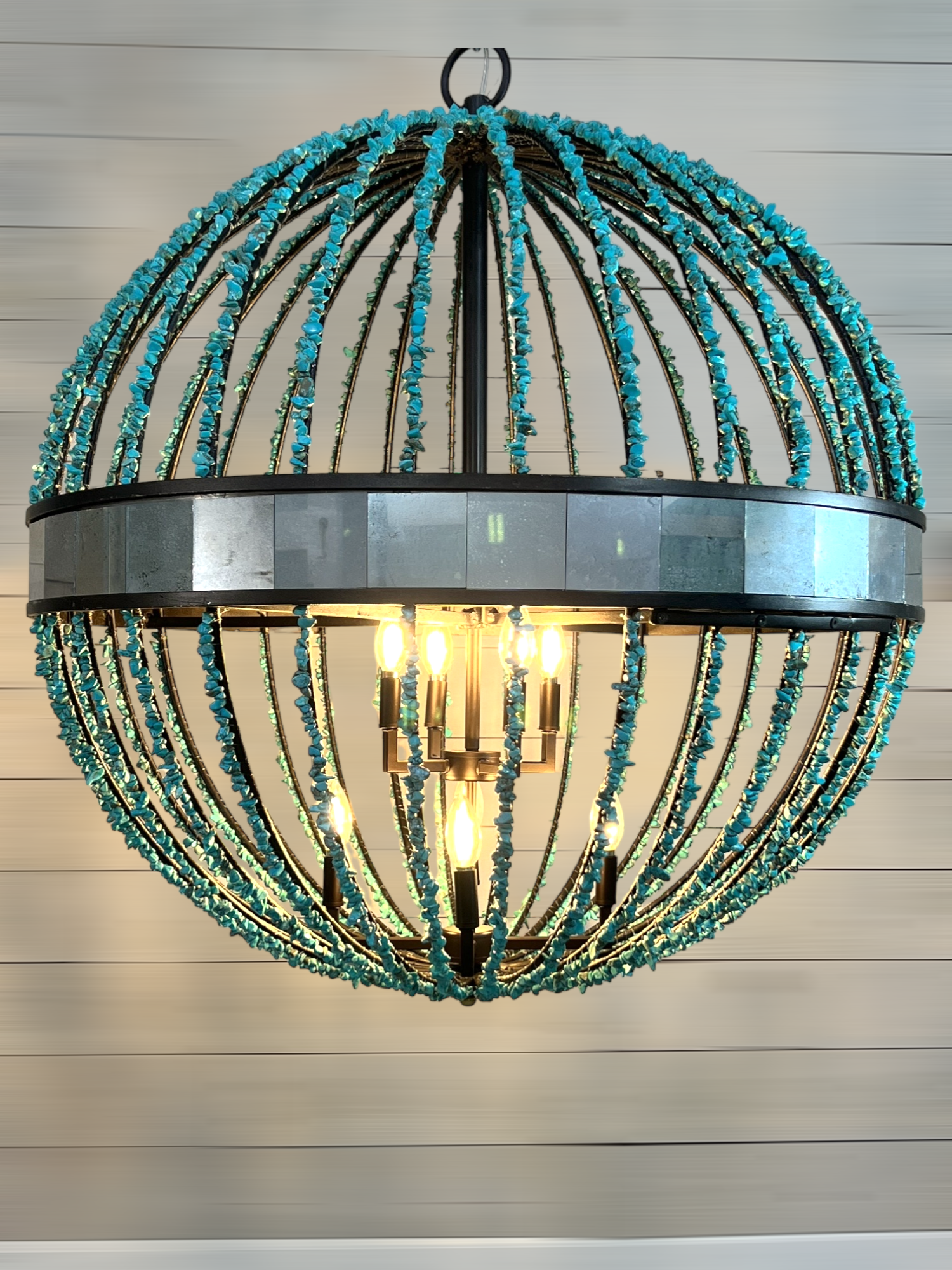 Grand-mere - Turquoise Sphere Chandelier