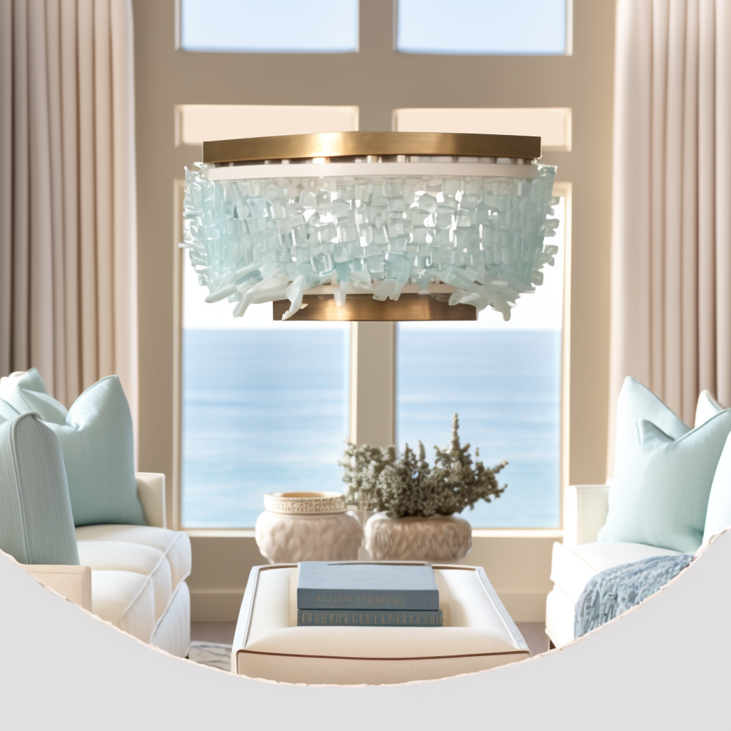 Ziya Butterfly Sea Glass Chandelier Au Courant Interiors