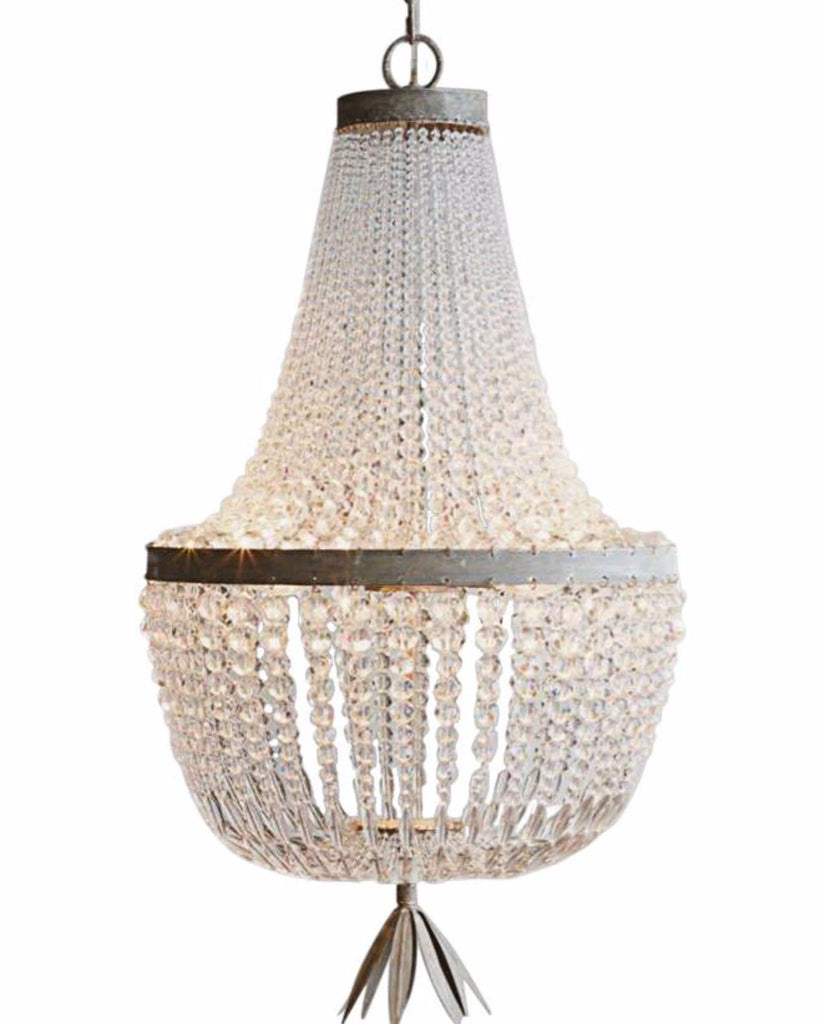 Beau- Smooth Glass Beaded  Empire Chandelier - Au Courant Interiors