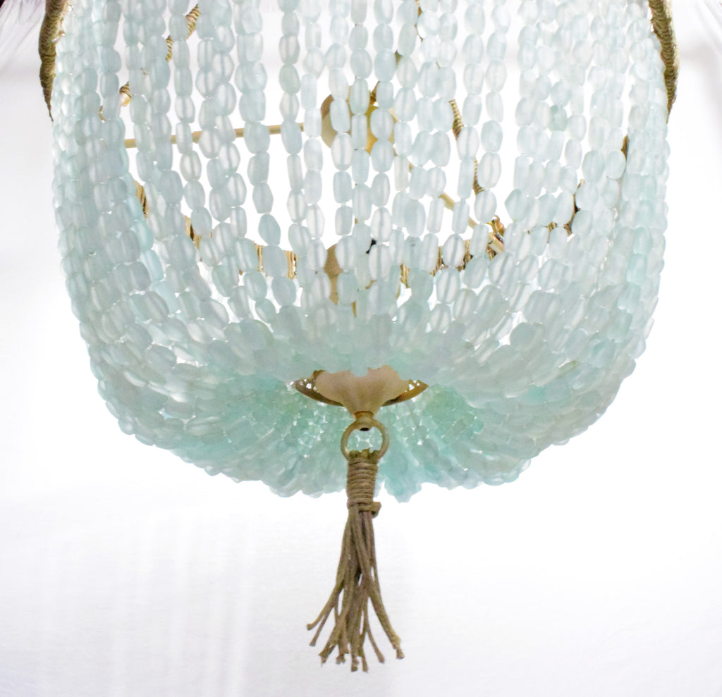 Cynthia - Sea Glass Nugget Open Chandelier - Au Courant Interiors