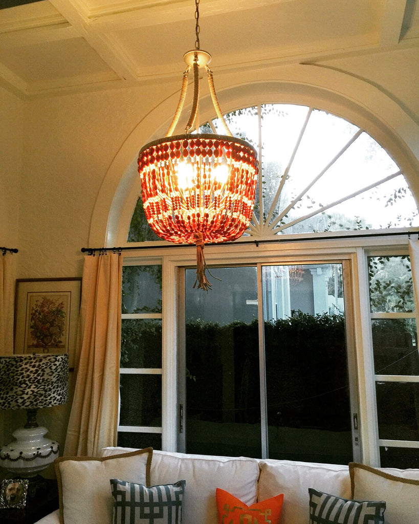 Erica - Coral Stone Open Chandelier - Au Courant Interiors